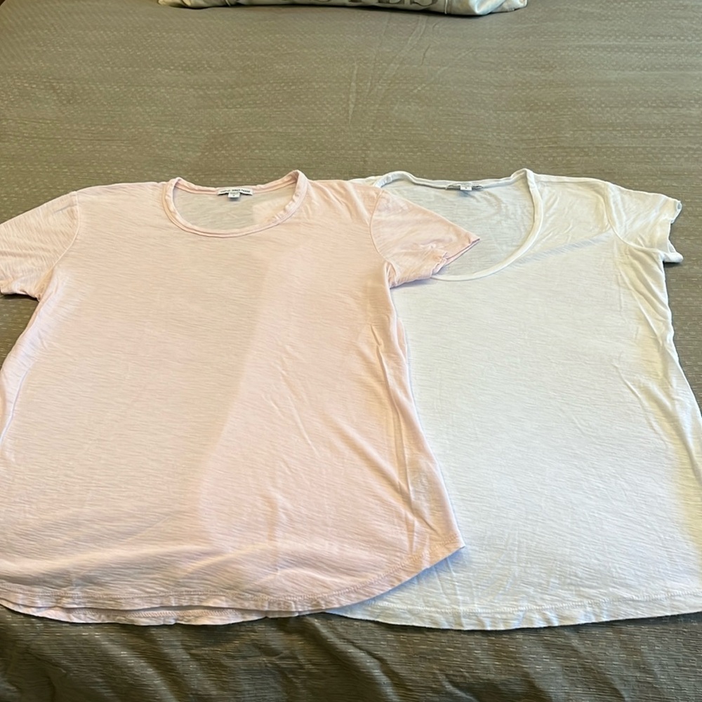2 James Perse scoop neck tees